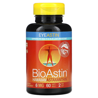 

Nutrex Hawaii EyeAstin BioAstin Hawaiian Astaxanthin 6 mg 60 Softgels