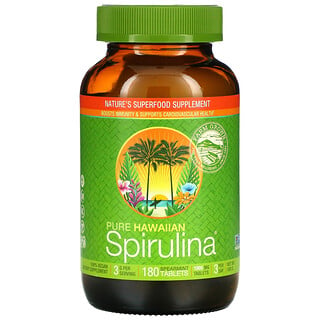 Nutrex Hawaii, Pure Hawaiian Spirulina, Espirulina pura, Hierbabuena, 1000 mg, 180 comprimidos