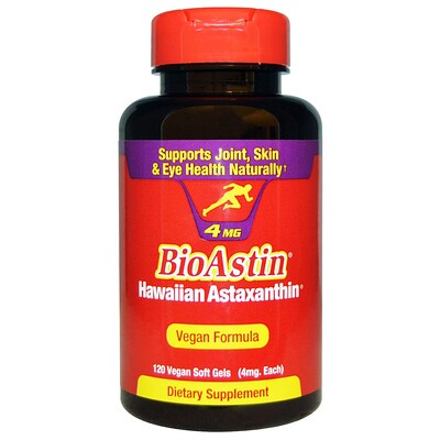 Nutrex Hawaii BioAstin, 4 мг, 120 мягких капсул в растительной оболочке