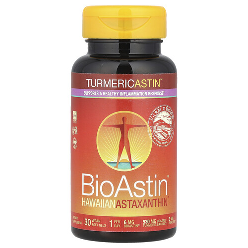 Nutrex Hawaii Turmericastin™ BioAstin® Hawaiian Astaxanthin® 30 Vegan Soft Gels