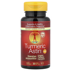 TurmericAstin™, гавайський астаксантин BioAstin®, 30 веганських капсул
