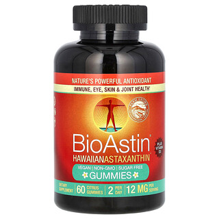 Nutrex Hawaii, BioAstin®, Hawaiianske Astaxanthin-vingummier, Citrus, 60 vingummier