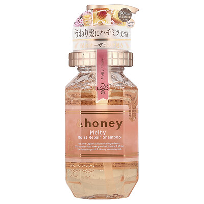 &honey, Champú reparador Melty Moist, Miel de rosa pura, 440 ml (14,9 oz. líq.)