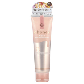 &honey, Melty Moist, Mascarilla reparadora para el cabello, Miel de rosas orientales, 130 g (4,39 oz)
