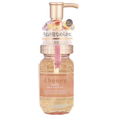 &honey, Aceite reparador Melty Moist, Miel de rosas para la ducha, 100 ml (3,4 oz. líq.)
