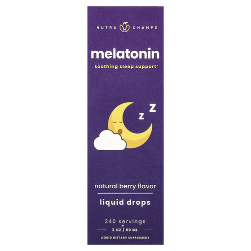 Melatonin Liquid Drops Natural Berry Flavor