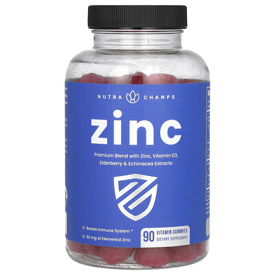 NutraChamps, Gomitas de zinc, 90 gomitas vitamínicas