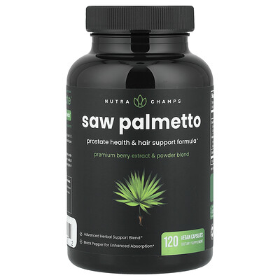 NutraChamps, Palma enana americana, 120 cápsulas veganas