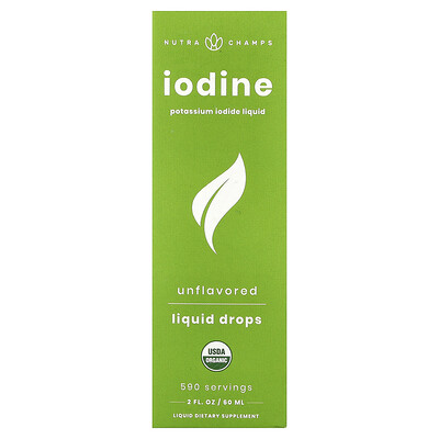 Product Image for NutraChamps, Iodine Liquid Drops, Unflavored, 2 fl oz (60 ml)