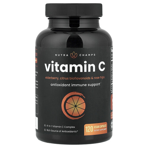 NutraChamps, C-vitamiin, 120 vegan kapslit