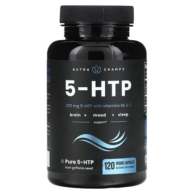 

NutraChamps, 5-HTP, 200 mg , 120 Veggie Capsules