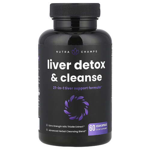 NutraChamps Liver Detox & Cleanse 60 Vegan Capsules