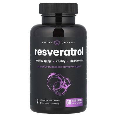 Product Image for NutraChamps, Resveratrol, 60 Vegan Capsules