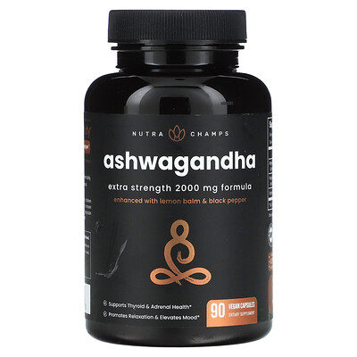 

NutraChamps, Ashwagandha, Extra Strength, 666 mg, 90 Vegan Capsules