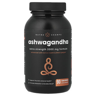 NutraChamps, Ashwagandha, 90 Vegan Capsules