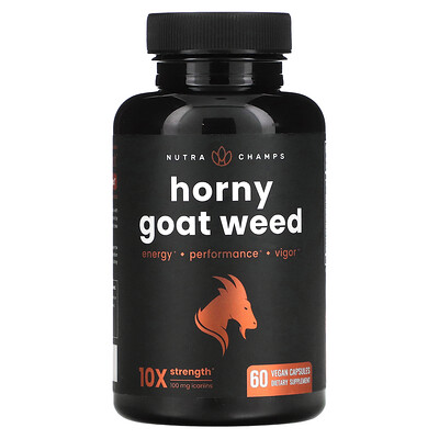 

NutraChamps Horny Goat Weed, 60 веганских капсул