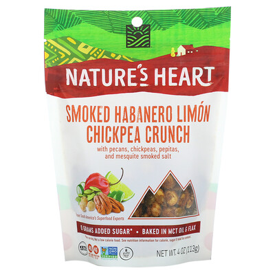 Nature's Heart Chickpea Crunch, хабанеро с копченым лимоном, 113 г (4 унции)