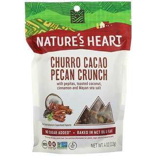Nature's Heart, Хрустящий пекан с чурро, какао, 113 г (4 унции)