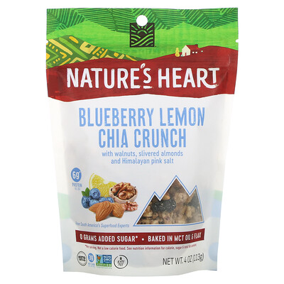 Купить Nature's Heart Chia Crunch, черника и лимон, 113 г (4 унции)