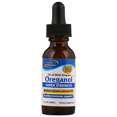North American Herb & Spice Oreganol, Super Strength, 30 мл (1 жидкая унция)