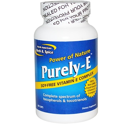 

Purely-E, чистый витамин Е, 60 капсул