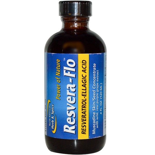 North American Herb & Spice Co., Resvera-Flo, Ресвератрол-эллаговая кислота, 4 жидких унции (120 мл) (Discontinued Item) 