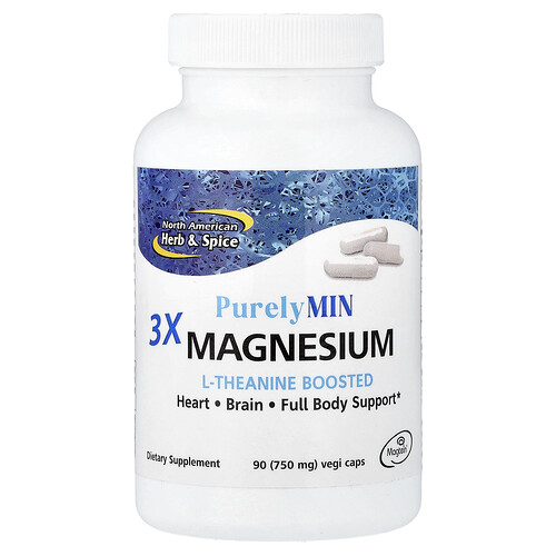 North American Herb & Spice, Purely-Min 3X Magnesium, 90 pflanzliche Kapseln