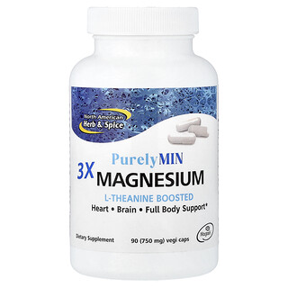 North American Herb & Spice Co., Purely-Min 3X Magnesium, 90 pflanzliche Kapseln