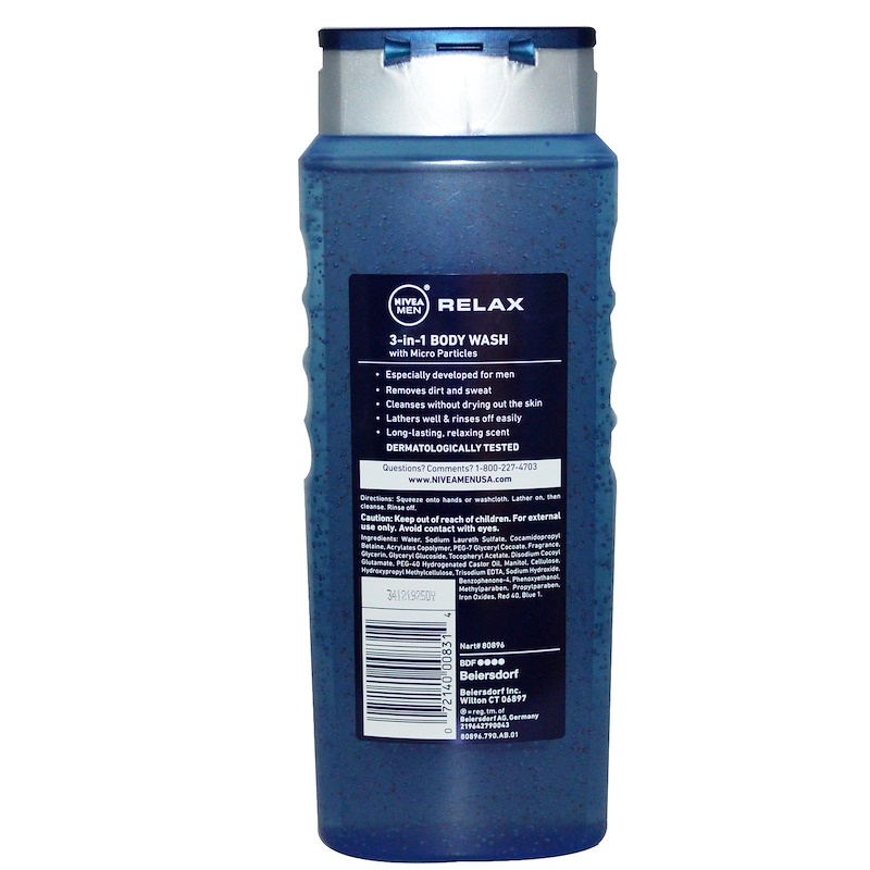 Nivea, Relax, 3in1 Body Wash, Men, 16.9 fl oz (500 ml) iHerb