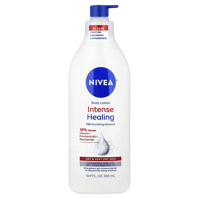 Nivea, Curación intensa, Loción corporal para piel seca y muy seca, 500 ml (16,9 oz. líq.)