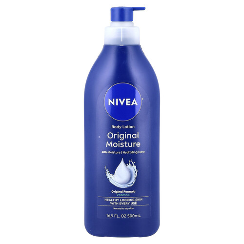 Nivea, Original-Feuchtigkeits-Körperlotion, normale bis trockene Haut, 500 ml