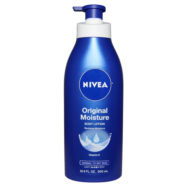 Nivea, Original Moisture, Body Lotion, Vitamin E, 16.9 fl oz (500 ml ...