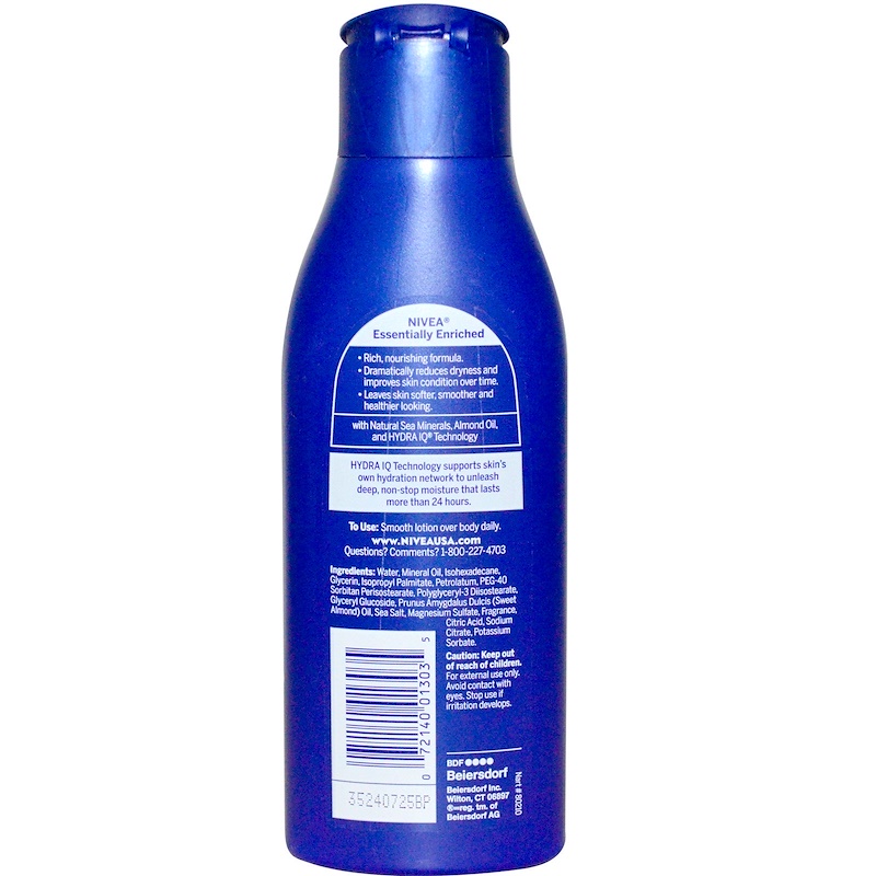 Nivea, Essentially Enriched, Body Lotion, Almond Oil & Hydra IQ, 6.8 fl