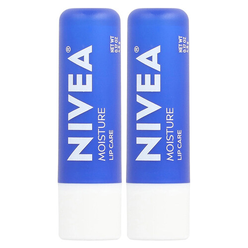 Nivea, Moisture Lip Care, feuchtigkeitsspendende Lippenpflege, 2 Sticks, je 4,8 g (0,17 oz.).