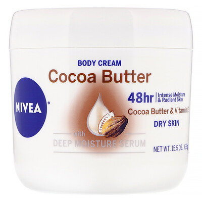 Nivea Крем для тела, какао-масло, 439 г (15.5 унций)