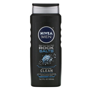 Отзывы о Нивеа, Men, Deep Clean Body Wash, Rock Salts, 16.9 fl oz (500 ml)