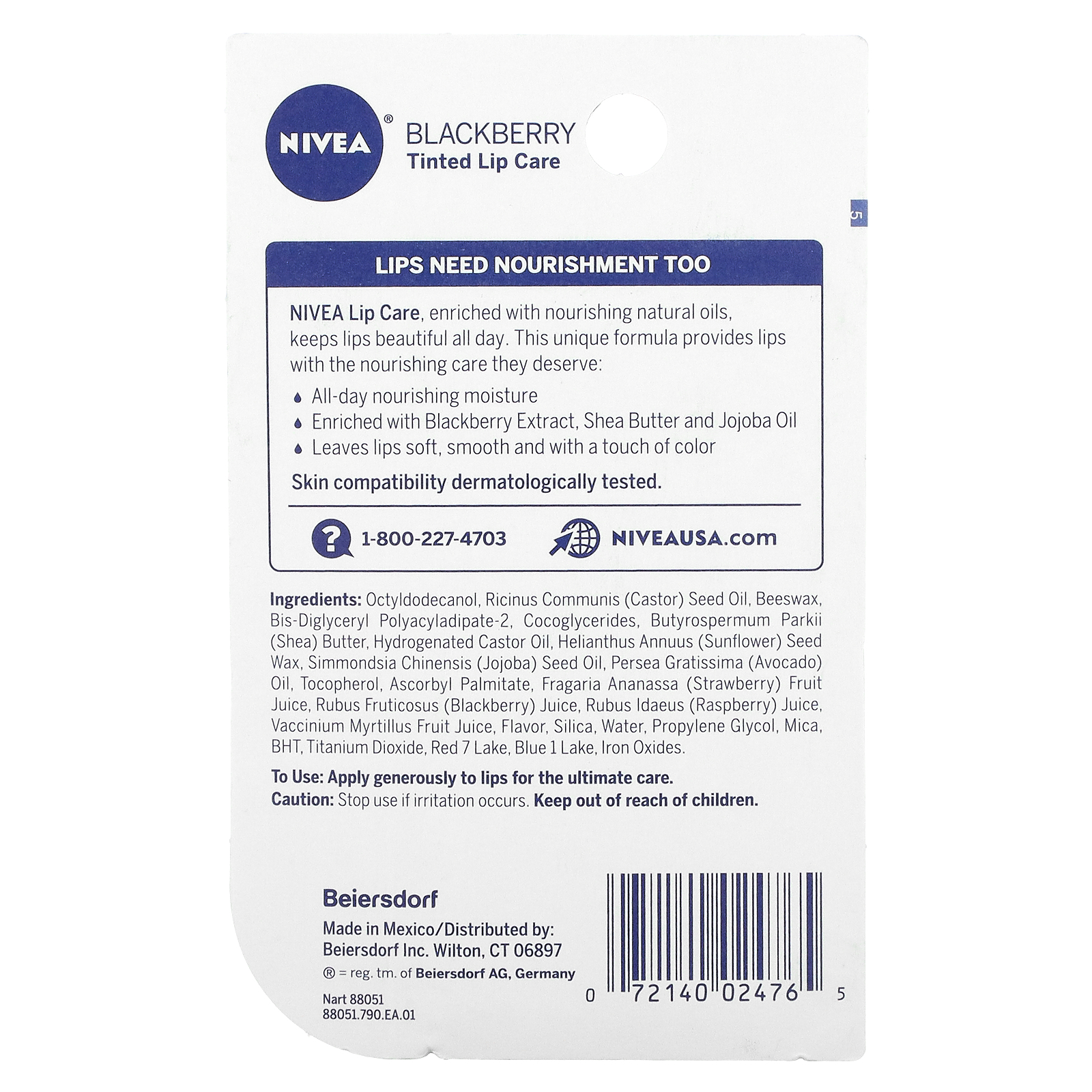 Nivea, Tinted Lip Care, Blackberry, 2 Pack, 0.17 oz (4.8 g) Each