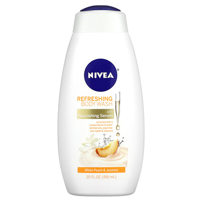 

Nivea, Refreshing Body Wash, White Peach & Jasmine, 20 fl oz (591 ml)