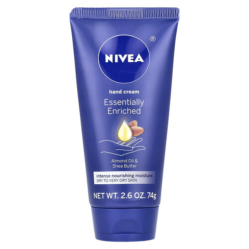 Nivea Essentially Enriched Hand Cream, Almond Oil & Shea Butter, 2.6 oz (74 g)