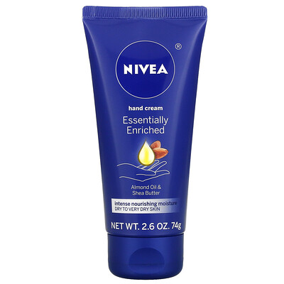 Купить Nivea Essentially Enriched Hand Cream, Almond Oil & Shea Butter, 2.6 oz (74 g)