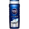 Nivea, النشط 3، غسول الجسم 3 في 1، للرجال، 16.9 أونصة سائلة (500 مل)