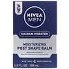 Nivea, 男性用、マキシマムハイドレーション、モイスチャライジングポストシェーブバーム、100 ml（3.3 fl oz）