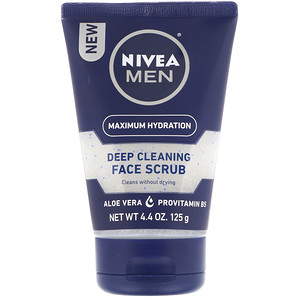 Нивеа, Men, Deep Cleaning Face Scrub, Maximum Hydration, 4.4 oz (125 g) отзывы