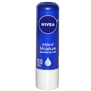 Nivea, Поцелуй влаги, основной уход за губами, 4,8 г (0,17 унции)