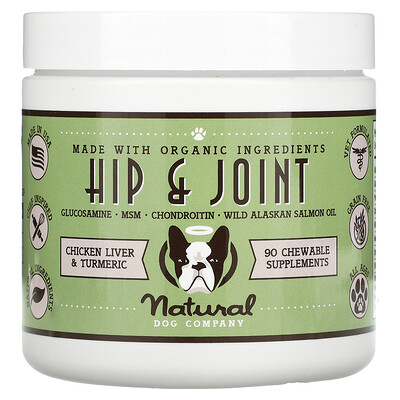 

Natural Dog Company Hip & Joint All Ages Chicken Liver & Turmeric 90 Chewables 10 oz (284 g)