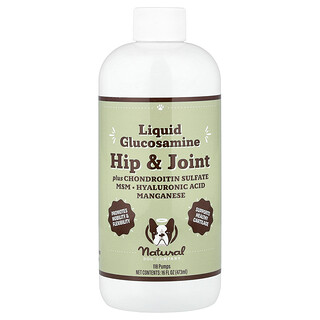 Natural Dog Company, Glucosamina líquida, Cadera y articulaciones, Para perros, 473 ml (16 oz. Líq.)