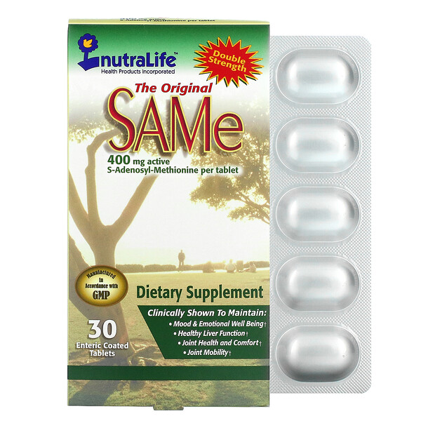 SAM-e (S-Adenosil-L-Metionina) Original, 400 mg, 30 Comprimidos Revestidos Entericamente