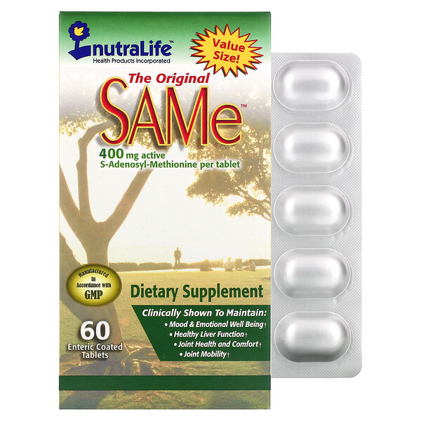 NutraLife, The Original SAMe, 400 mg, 60 Enteric Coated Caplets