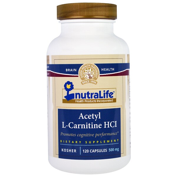 NutraLife‏, Acetyl L-Carnitine HCI, 500 mg, 120 Capsules