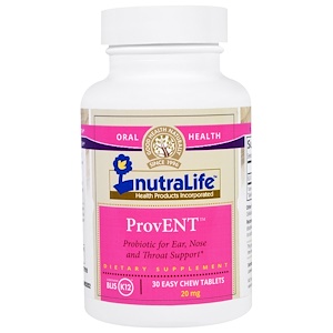 Купить NutraLife, "ПроЛОР", пробиотик с BLIS K12, 20 мг, 30 легко разжевываемых таблеток  на IHerb